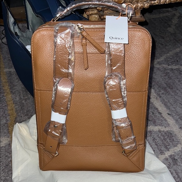 Quince Tan Italian Leather Backpack - Picture 3 of 5